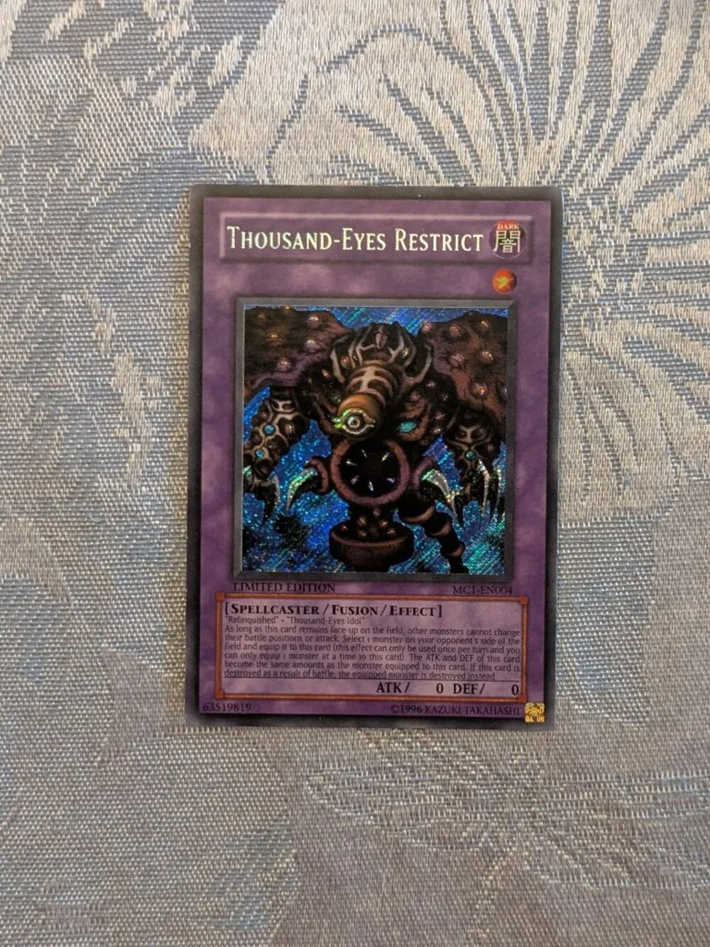 Yu-Gi-Oh! Thousand-Eyes Restrict MC1-EN004 Secret Rare Limited Edition